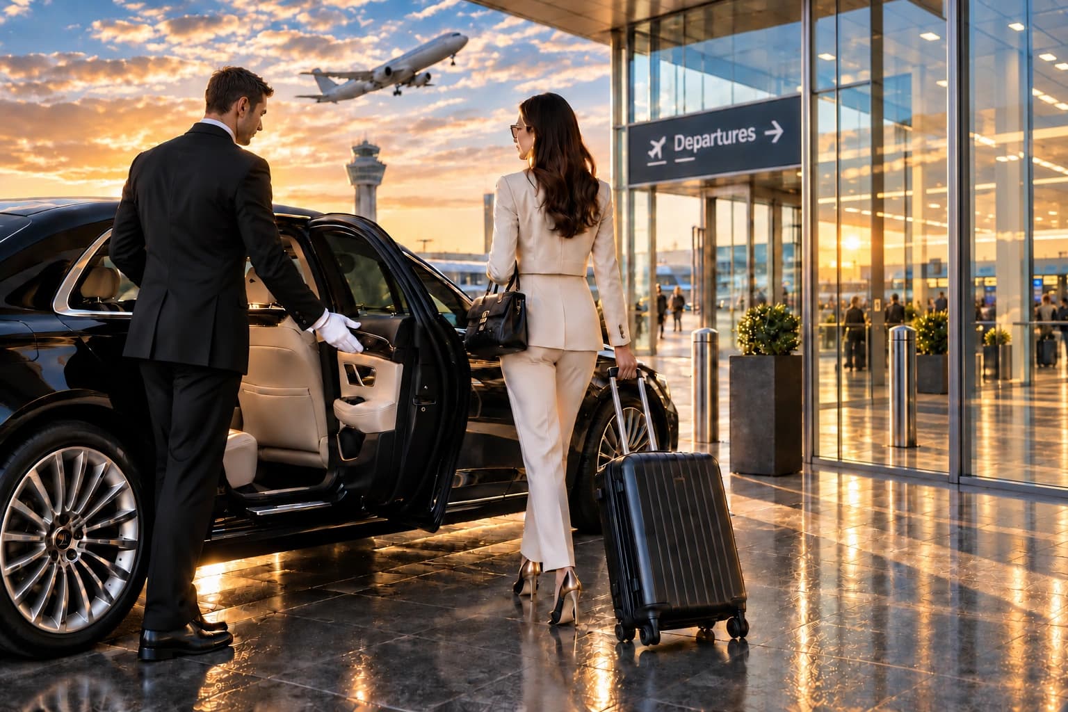 VIP Limo privater Chauffeurservice am Flughafen Luxemburg