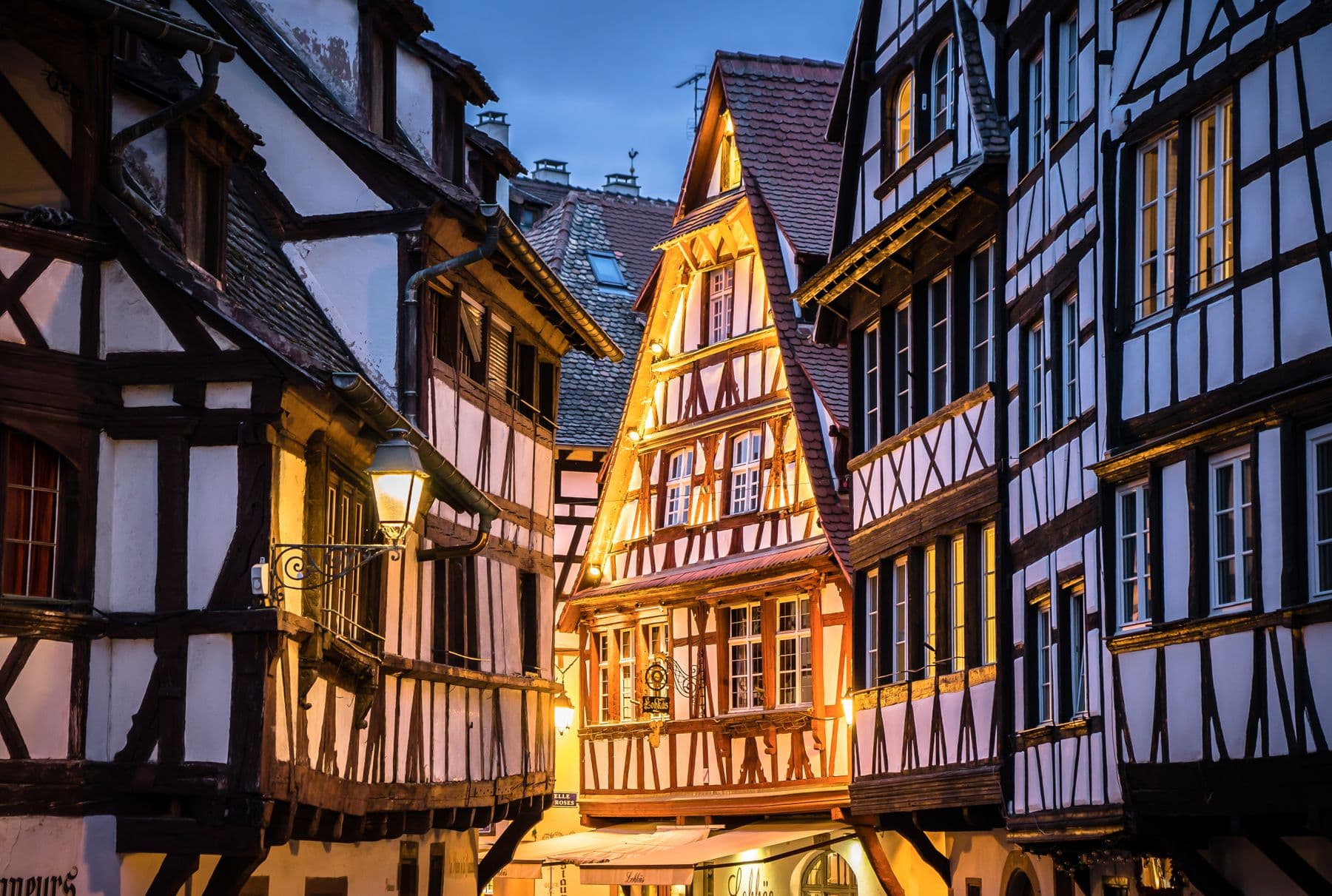 Centre historique de Strasbourg en soirée