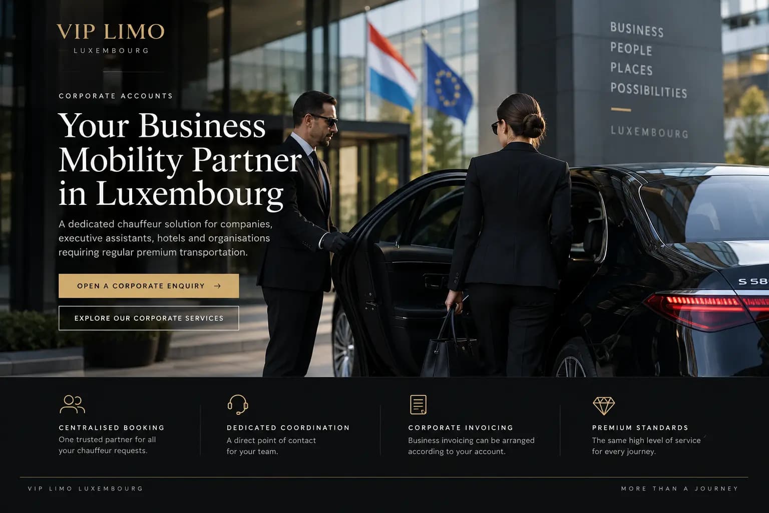 VIP Limo corporate chauffeur service in Luxembourg