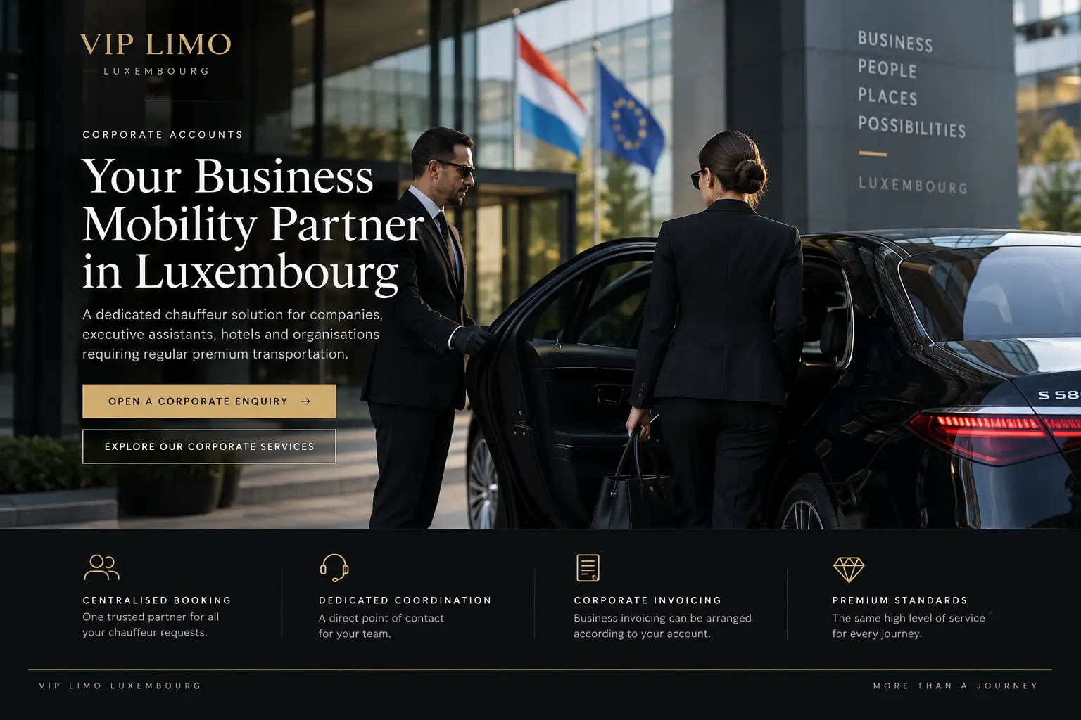 VIP Limo corporate chauffeur service in Luxembourg