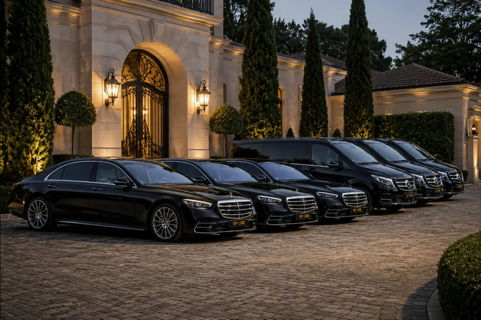 VIP Limo Mercedes-Benz V-Class fleet for events and VIP transportation in Luxembourg