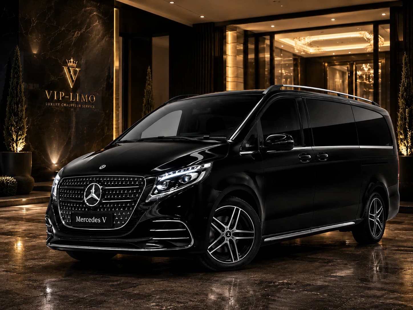 VIP Limo Mercedes-Benz V-Class for executive groups and events