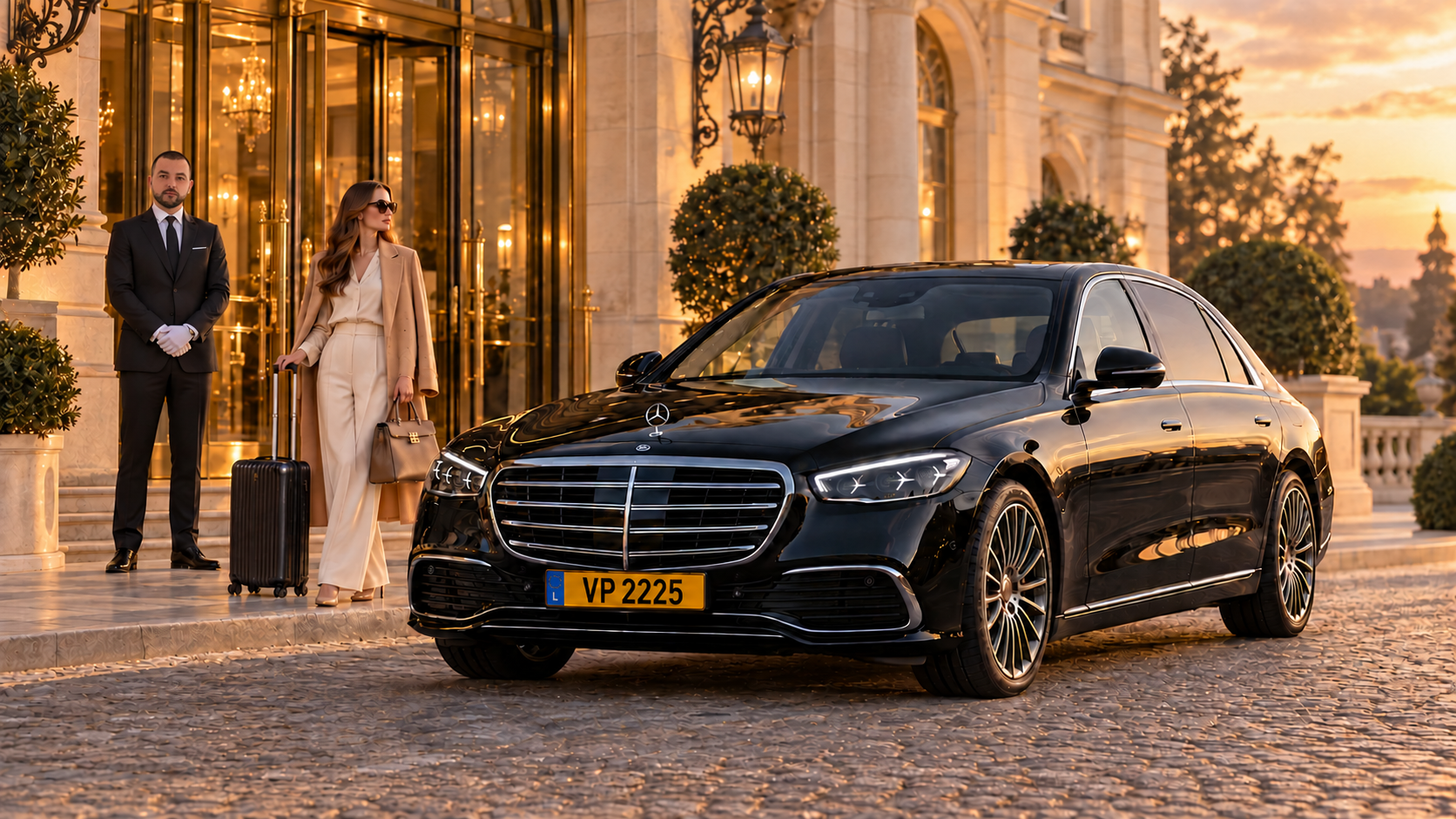 VIP Limo — accueil avec chauffeur et Mercedes Classe S